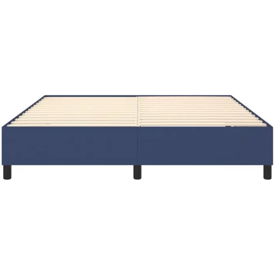 vidaXL - Boxspring - bed - stof - blauw - 180x200 - cm vidaXL - Boxspring - bed - stof - blauw - 180x200 - cm afbeelding 1
