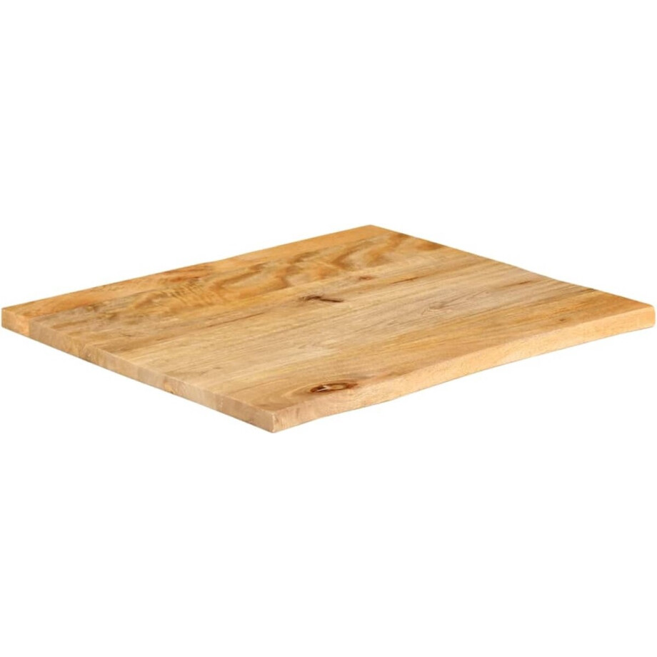 vidaXL Tafelblad Natuurlijke Rand Mangohout 60x60 cm Houten Tafelblad - Mangohout Tafelblad - Vintage Tafelblad - Industrieel Tafelblad - Salontafel afbeelding 1
