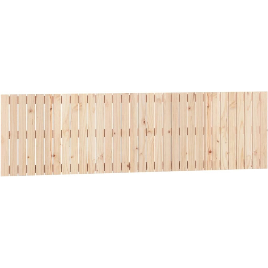 vidaXL - Wandhoofdbord - 204x3x60 - cm - massief - grenenhout vidaXL - Wandhoofdbord - 204x3x60 - cm - massief - grenenhout afbeelding 1