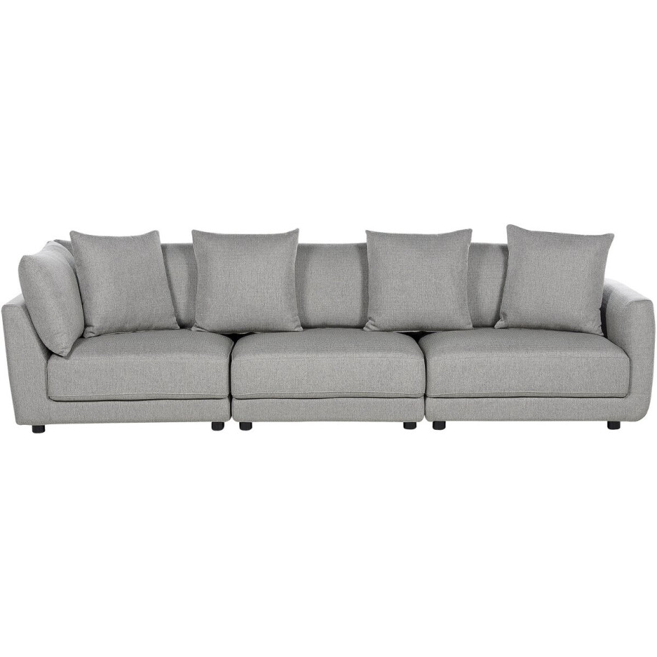 BELIANI SIGTUNA - Driezitsbank - Lichtgrijs - Polyester BELIANI SIGTUNA - Driezitsbank - Lichtgrijs - Polyester afbeelding 1