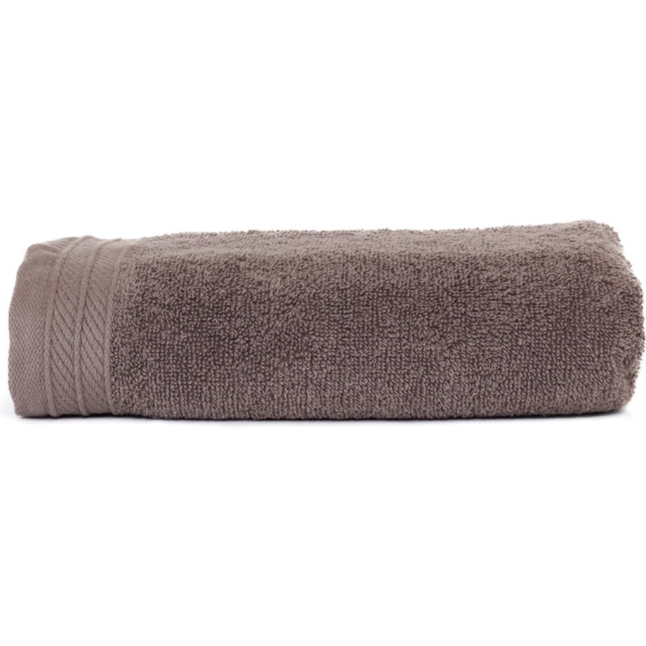 The One Towelling Organic Handdoek - 50 x 100 cm - Hoge vochtopname - Met ophanglus - 550 gr/m² - 100% Organisch katoen - Taupe afbeelding 1
