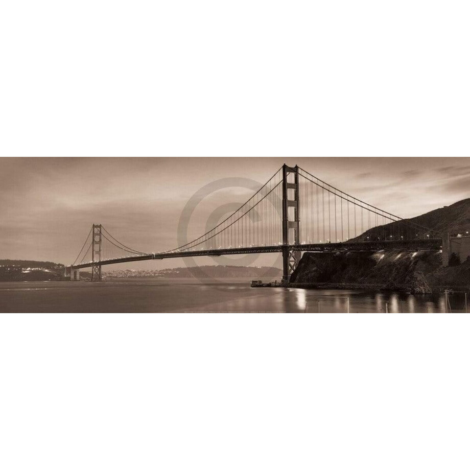 Kunstdruk Alan Blaustein - Golden Gate Bridge II 90x30cm afbeelding 1