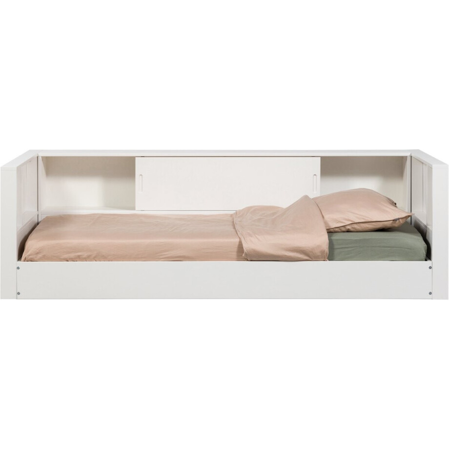 WOOOD Carter Bedbank - Grenenhout - Wit - 90x200 afbeelding 1
