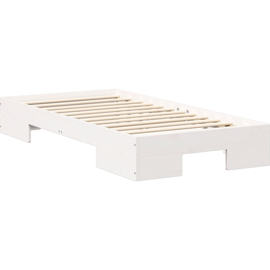 vidaXL - Bedframe - Wit - 90 - x - 190 - cm vidaXL - Bedframe - Wit - 90 - x - 190 - cm afbeelding 1