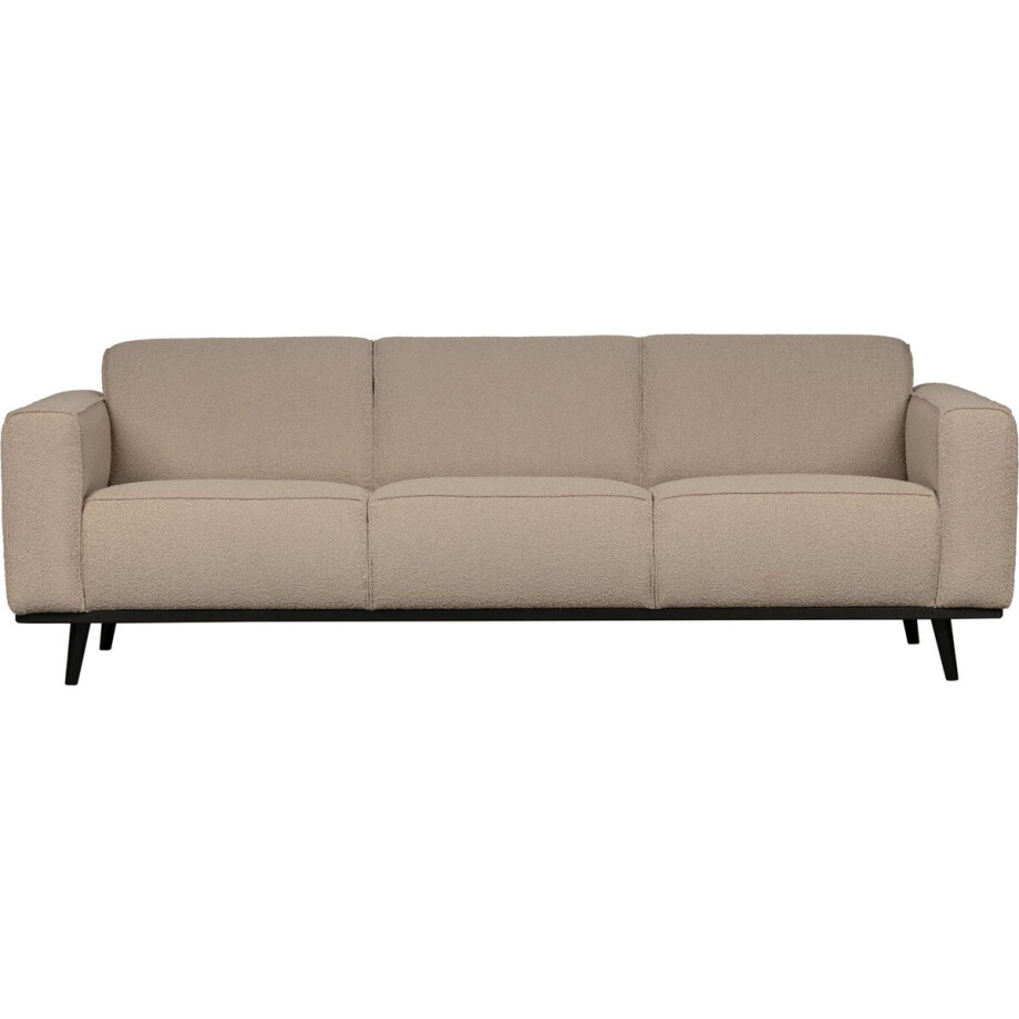 WOOOD Statement 3-Zits Bank - Boucle - Beige - 77x230x93 afbeelding 1