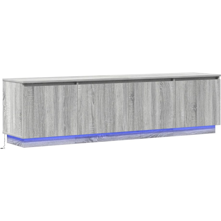 vidaXL - TV - Kast - 180 - x - 38 - x - 49 - cm - Grijs - Sonoma - Bewerkt - hout vidaXL - TV - Kast - 180 - x - 38 - x - 49 - cm - Grijs - Sonoma - Bewerkt - hout afbeelding 1