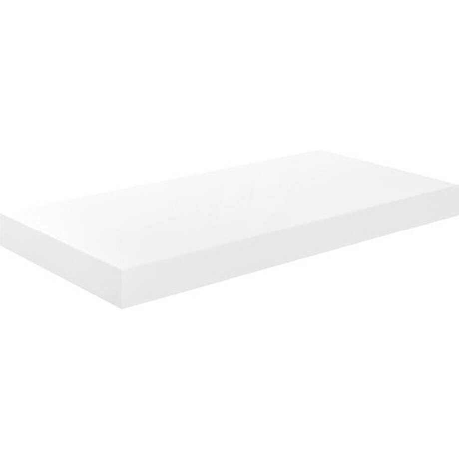 vidaXL - Wandschap - zwevend - 50x23x3,8 - cm - MDF - hoogglans - wit afbeelding 1