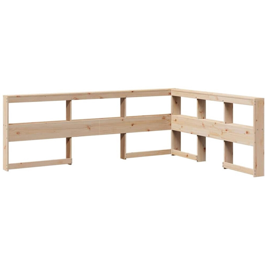 vidaXL - Boekenkast - Hoofdeinde - L-vormig - 150 - cm - massief - grenenhout afbeelding 1