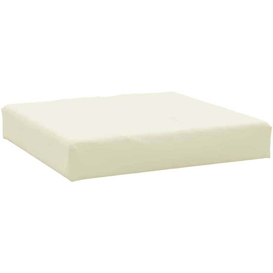 vidaXL - Palletkussen - 60x60x9,5 - cm - oxford - stof - crèmekleurig afbeelding 1