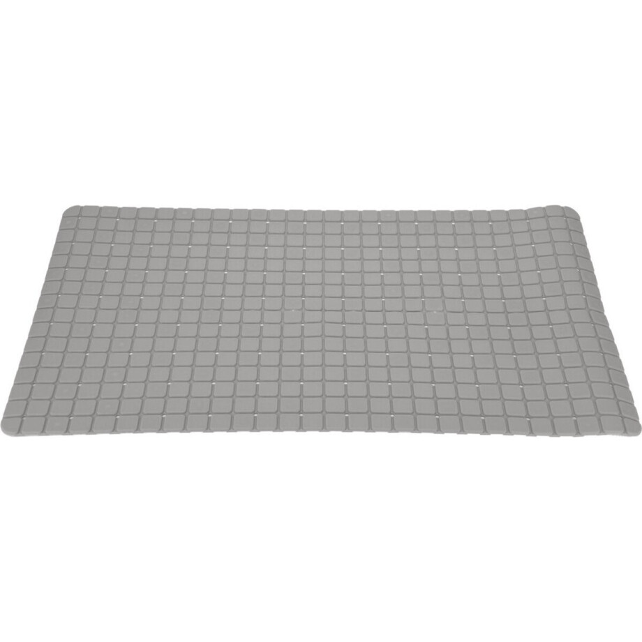 Anti-slip badmat lichtgrijs 69 x 39 cm rechthoekig - Badkuip mat - Grip mat voor in douche of bad Anti-slip badmat lichtgrijs 69 x 39 cm rechthoekig - Badkuip mat - Grip mat voor in douche of bad afbeelding 1