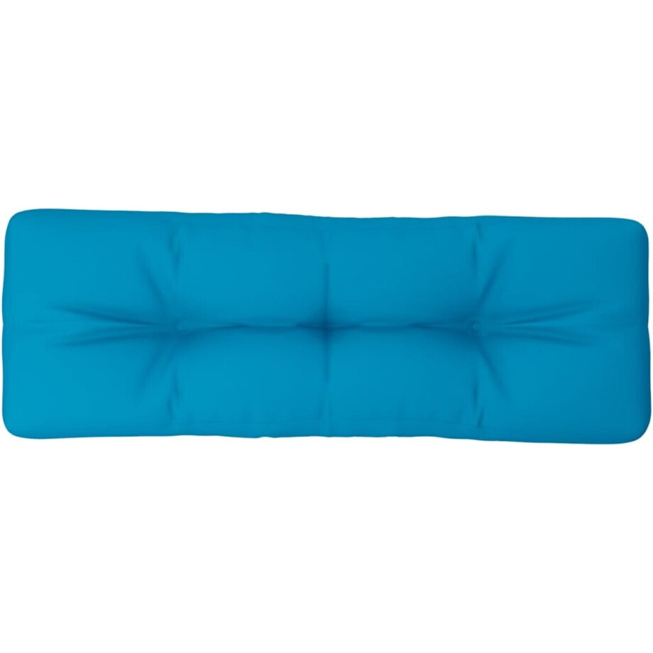 vidaXL - Palletkussen - 120x40x12 - cm - stof - lichtblauw afbeelding 1
