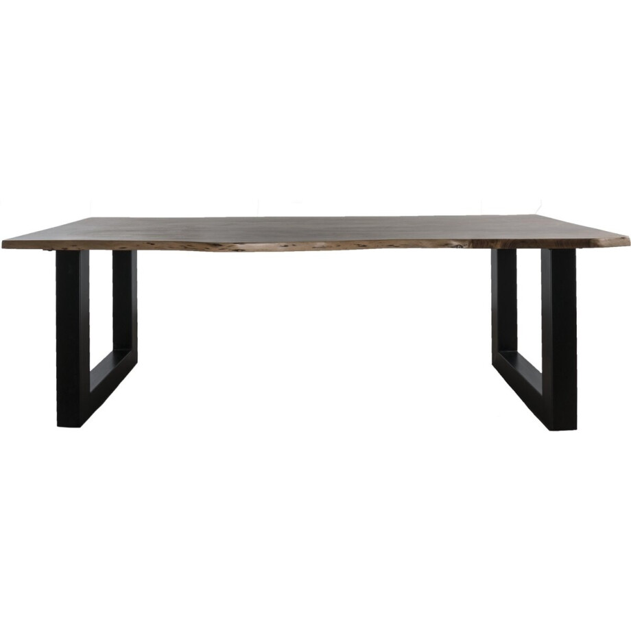 Eettafel Mats 200 cm - u poot - Boomstamblad afbeelding 1