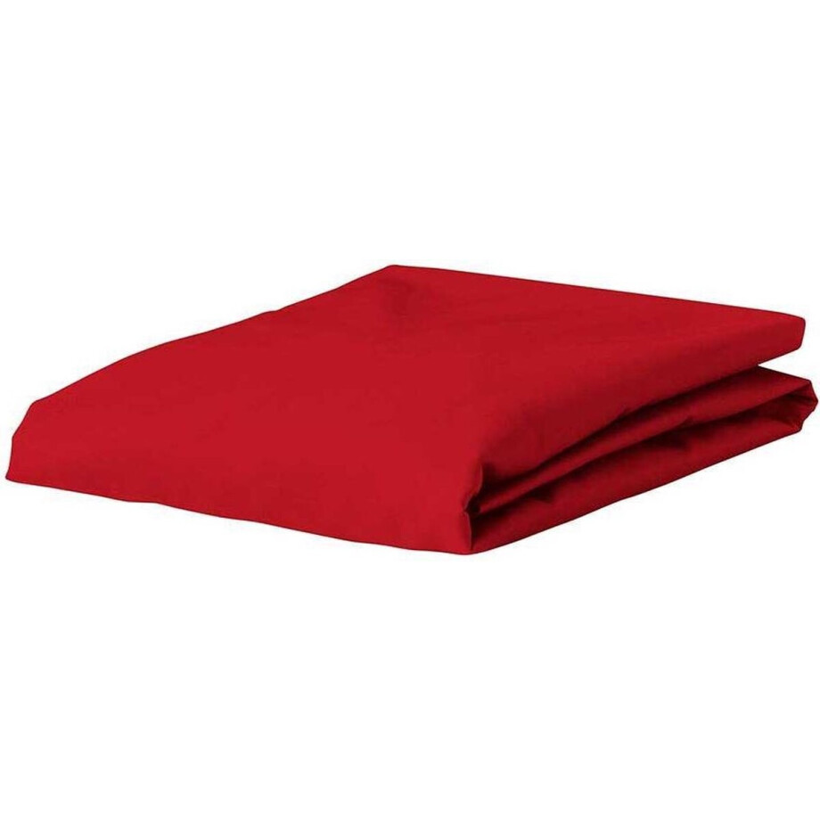 Essenza Hoeslaken Percal Rood 90x210 afbeelding 1