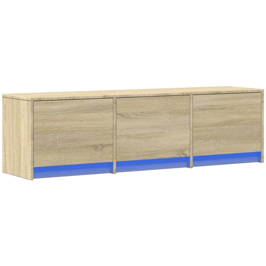 vidaXL - TV - Kast - met - LED - met - lade - Sonoma - 140 - x - 34 - x - 40 - cm - Bewerkt - hout vidaXL - TV - Kast - met - LED - met - lade - Sonoma - 140 - x - 34 - x - 40 - cm - Bewerkt - hout afbeelding 1
