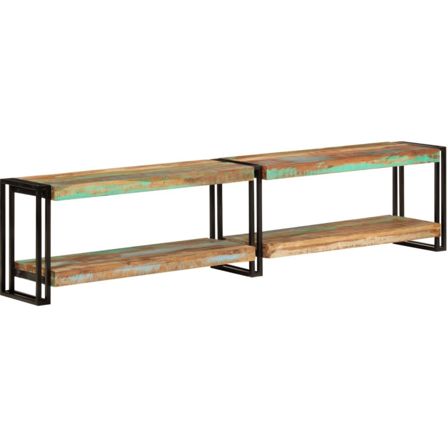 vidaXL - Tv-meubel - 180x30x40 - cm - massief - gerecycled - hout afbeelding 1