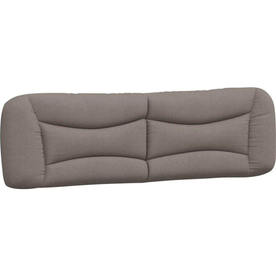 vidaXL - Hoofdbordkussen - "Hvar" - 180 - cm - stof - taupe vidaXL - Hoofdbordkussen - "Hvar" - 180 - cm - stof - taupe afbeelding 1
