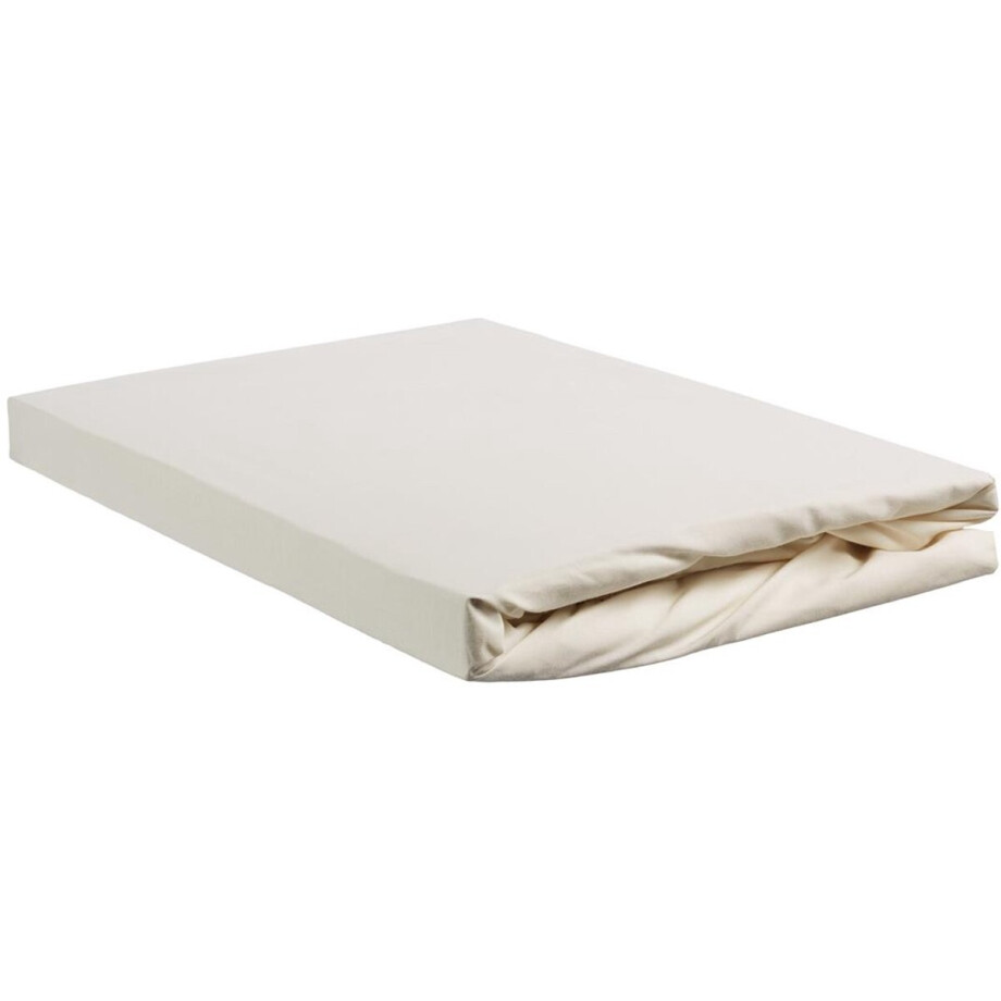 Ambiante - Katoen - Topper Hoeslaken - 160x200 cm - Gebroken Wit afbeelding 1