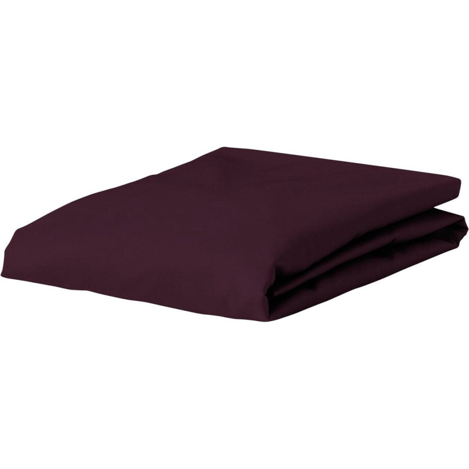 ESSENZA Satin Hoeslaken Burgundy - 80x200 afbeelding 1