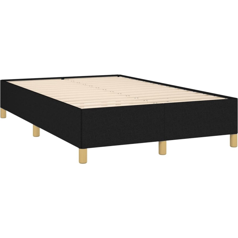 vidaXL - Boxspring - met - matras - stof - zwart - 120x190 - cm afbeelding 1