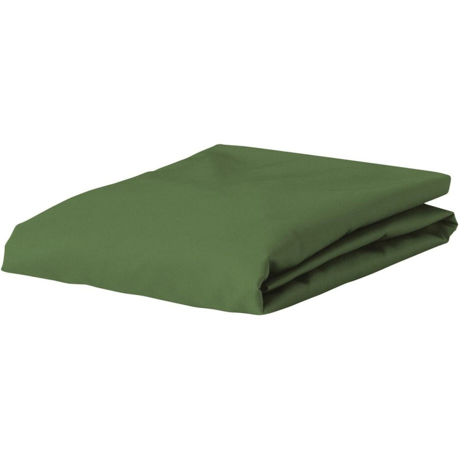 Essenza Premium Percale Hoeslaken Mosgroen - 160x210 cm afbeelding 1