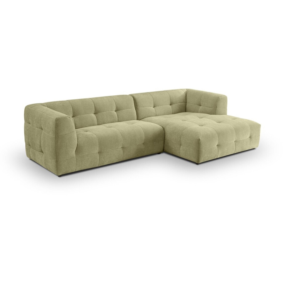Tenso L-vormige sofa rechts groen | Moderne hoekbank met duurzaam design afbeelding 1