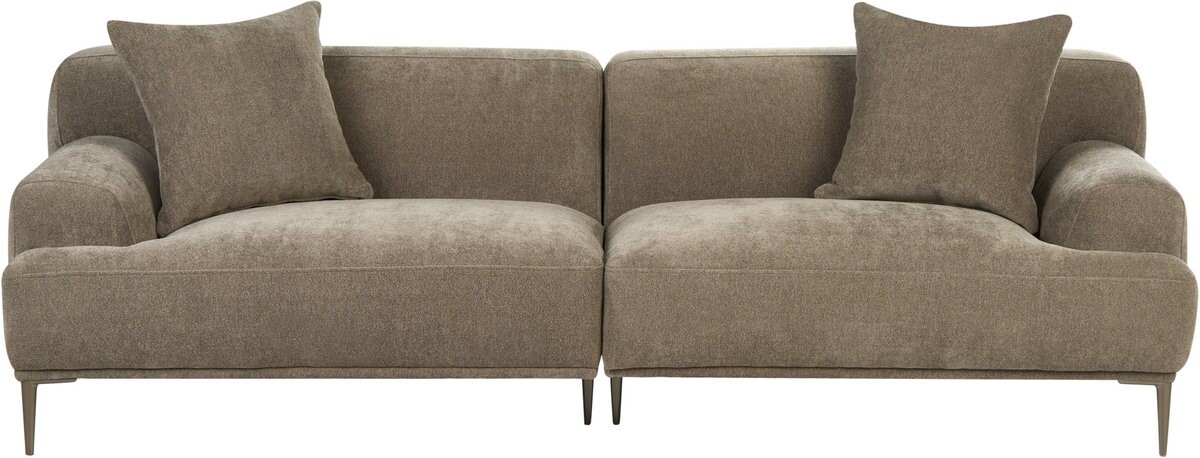 BELIANI MATILA - Driezitsbank - Lichtbruin - Polyester BELIANI MATILA - Driezitsbank - Lichtbruin - Polyester afbeelding 1