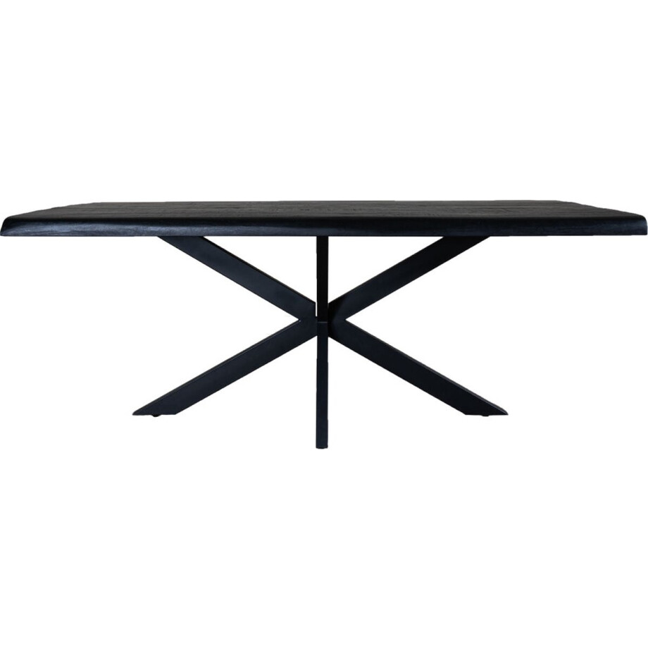 Eettafel Arvu 180 cm - Zwart Mangohout Spinpoot afbeelding 1