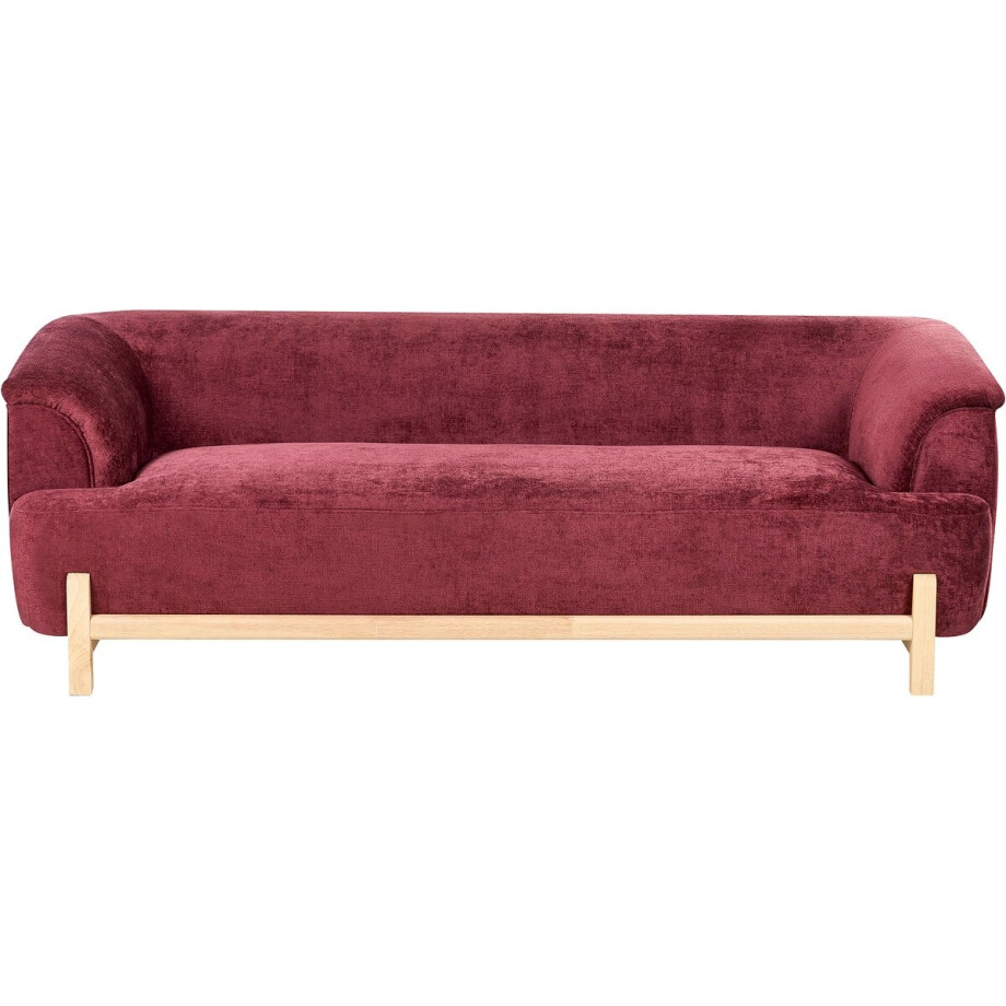BELIANI ALNOR - Driezitsbank - Bordeauxrood - Chenille afbeelding 1