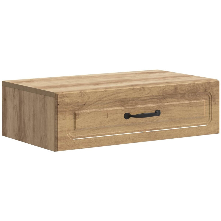 vidaXL - Wandgemonteerde - Zijtafel - Artisanaal - eiken - 59 - x - 34,5 - x - 17 - cm afbeelding 1