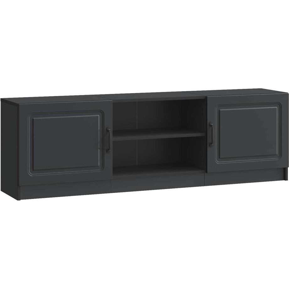 vidaXL - TV - Kast - Zwart - 150 - x - 31 - x - 47 - cm - Bewerkt - hout afbeelding 1
