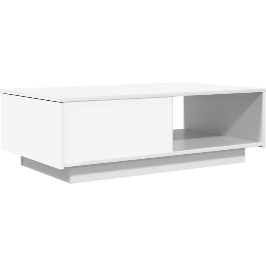 vidaXL - Salontafel - met - lade - met - opslag - Wit - 95 - x - 55 - x - 31 - cm - Bewerkt - hout afbeelding 1