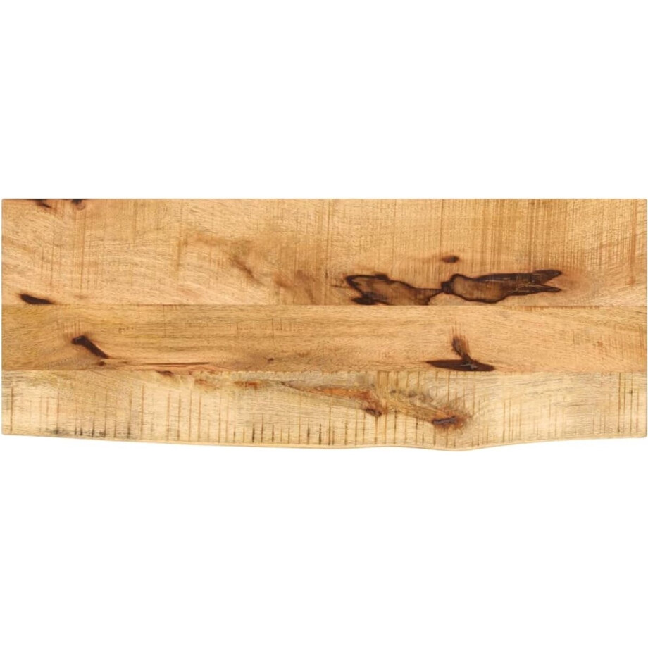 vidaXL - Tafelblad - met - natuurlijke - rand - 80x20x2,5 - cm - massief - mangohout afbeelding 1