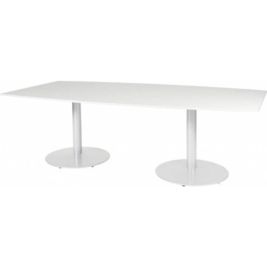 Vergadertafel - Linesto 240x120 tonv. grijs - wit frame afbeelding 1