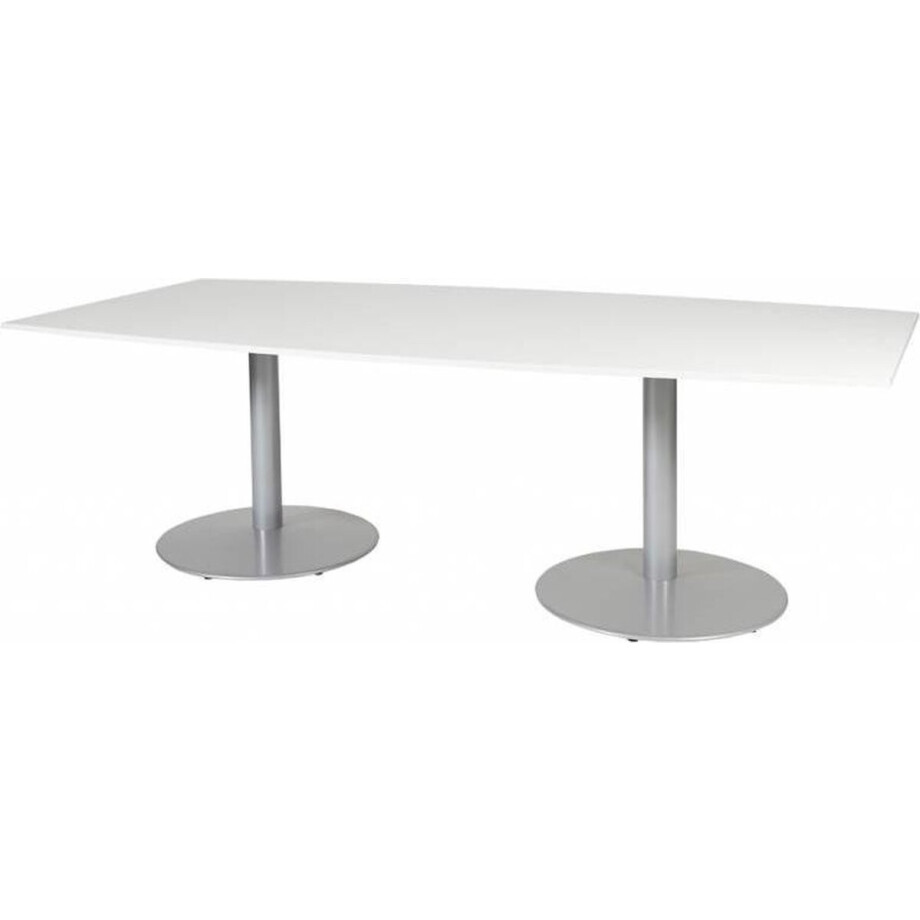 Vergadertafel - Linesto 240x120 tonv. wit - alu frame afbeelding 1