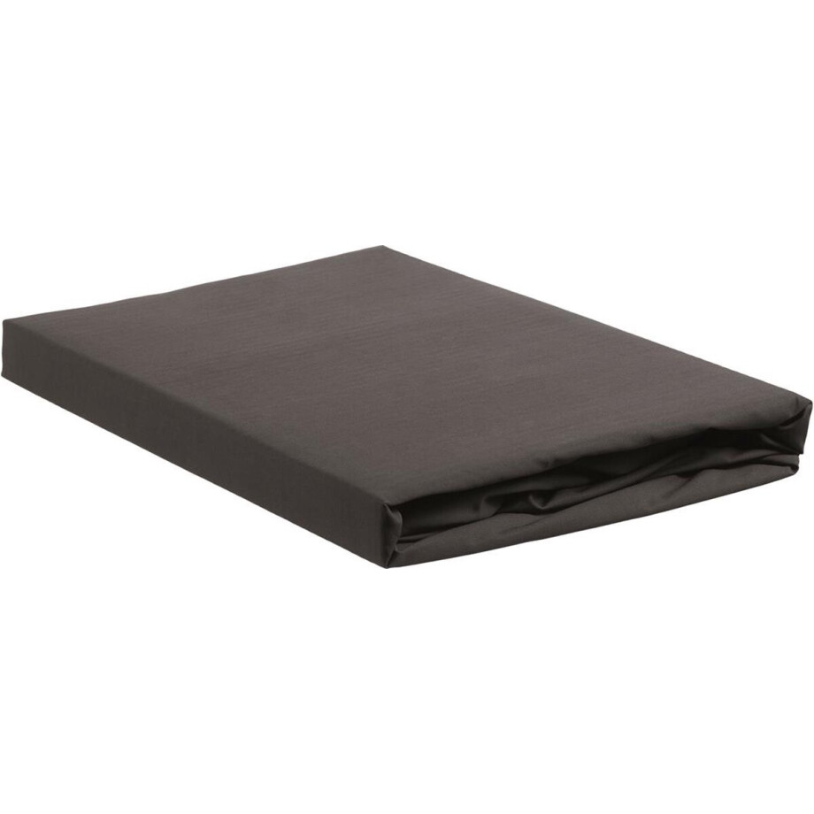 Beddinghouse Percale katoen - Hoeslaken - 180x200 - Antraciet afbeelding 1