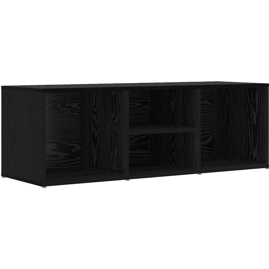 vidaXL - Schoenenbank - 102 - x - 35 - x - 35 - cm - Bewerkt - hout - Zwart - Eiken afbeelding 1