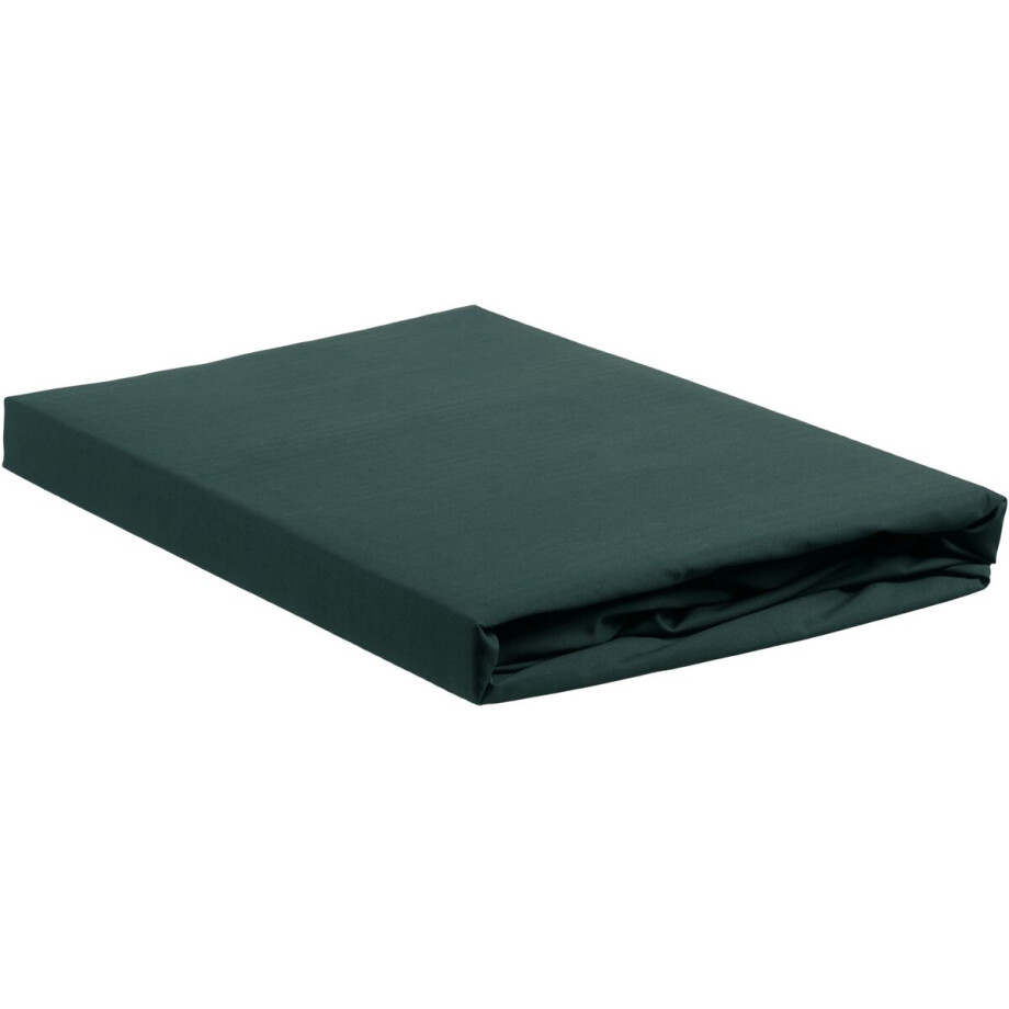 Ambiante Katoen - Topper Hoeslaken - 160x220 - Donker Groen Ambiante Katoen - Topper Hoeslaken - 160x220 - Donker Groen afbeelding 1