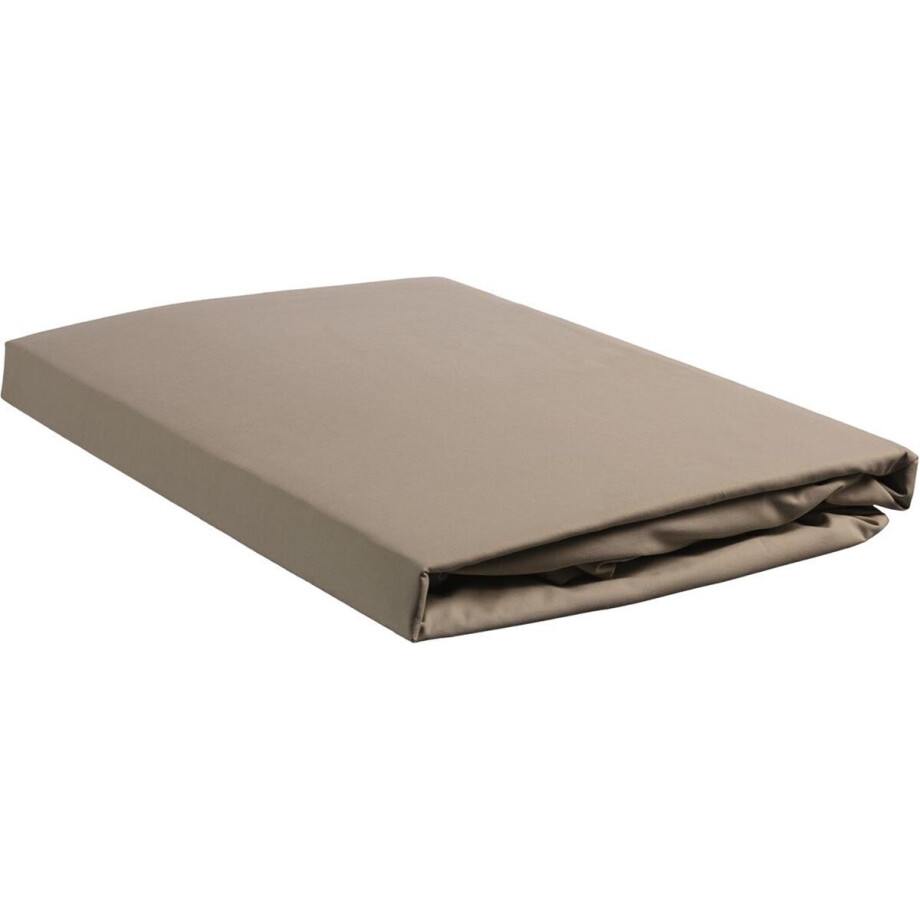Beddinghouse - Percale katoen - Hoeslaken - 180x200 cm - Taupe Beddinghouse - Percale katoen - Hoeslaken - 180x200 cm - Taupe afbeelding 1