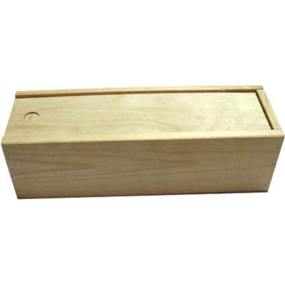 5x champagne kist met schuifdeksel 37x12x11cm - inclusief gratis houtwol afbeelding 1