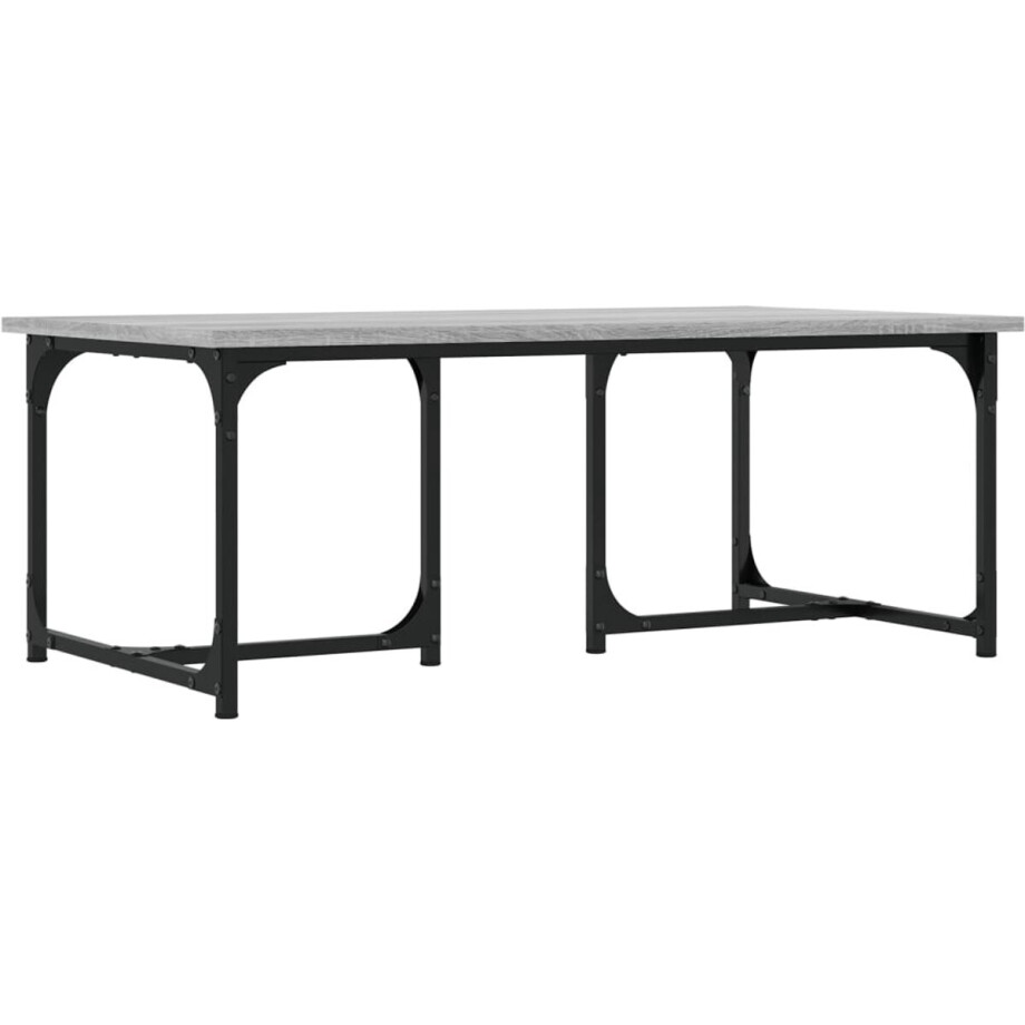 vidaXL Salontafel - Salontafels - Tafel - Bijzettafel - Salontafel 90x50x35 cm bewerkt hout grijs sonoma eikenkleurig afbeelding 1