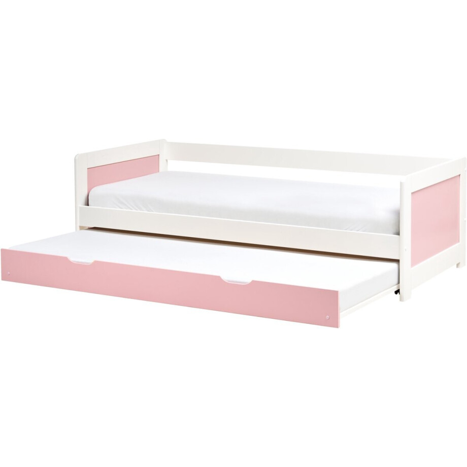 BELIANI GRAVELINES - Onderschuifbed - Roze - 90 x 200 cm - Dennenhout afbeelding 1