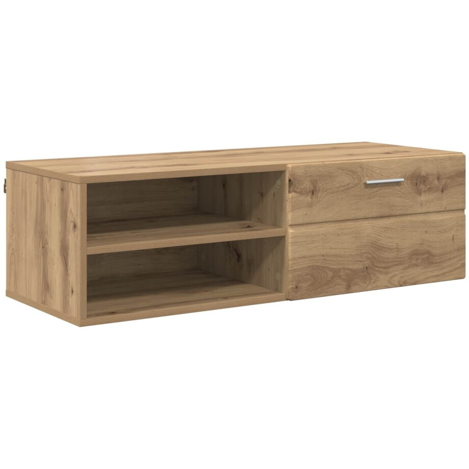 vidaXL - Houten - Kast - Artisan - Eiken - 100,5 - x - 39 - x - 30 - cm - Bewerkt - hout afbeelding 1
