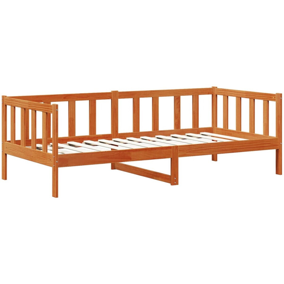 vidaXL - Dagbed - met - lade - met - wiel - 3 - pcs - Wasbruin - Massief - vurenhout vidaXL - Dagbed - met - lade - met - wiel - 3 - pcs - Wasbruin - Massief - vurenhout afbeelding 1
