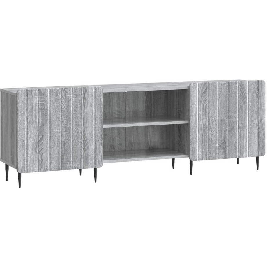 vidaXL - TV - Kast - Grijs - sonoma - 150 - x - 31 - x - 52 - cm - Bewerkt - hout vidaXL - TV - Kast - Grijs - sonoma - 150 - x - 31 - x - 52 - cm - Bewerkt - hout afbeelding 1