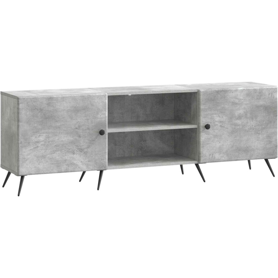 vidaXL - TV - Kast - Betongrijs - 150 - x - 31 - x - 50 - cm - Bewerkt - hout afbeelding 1
