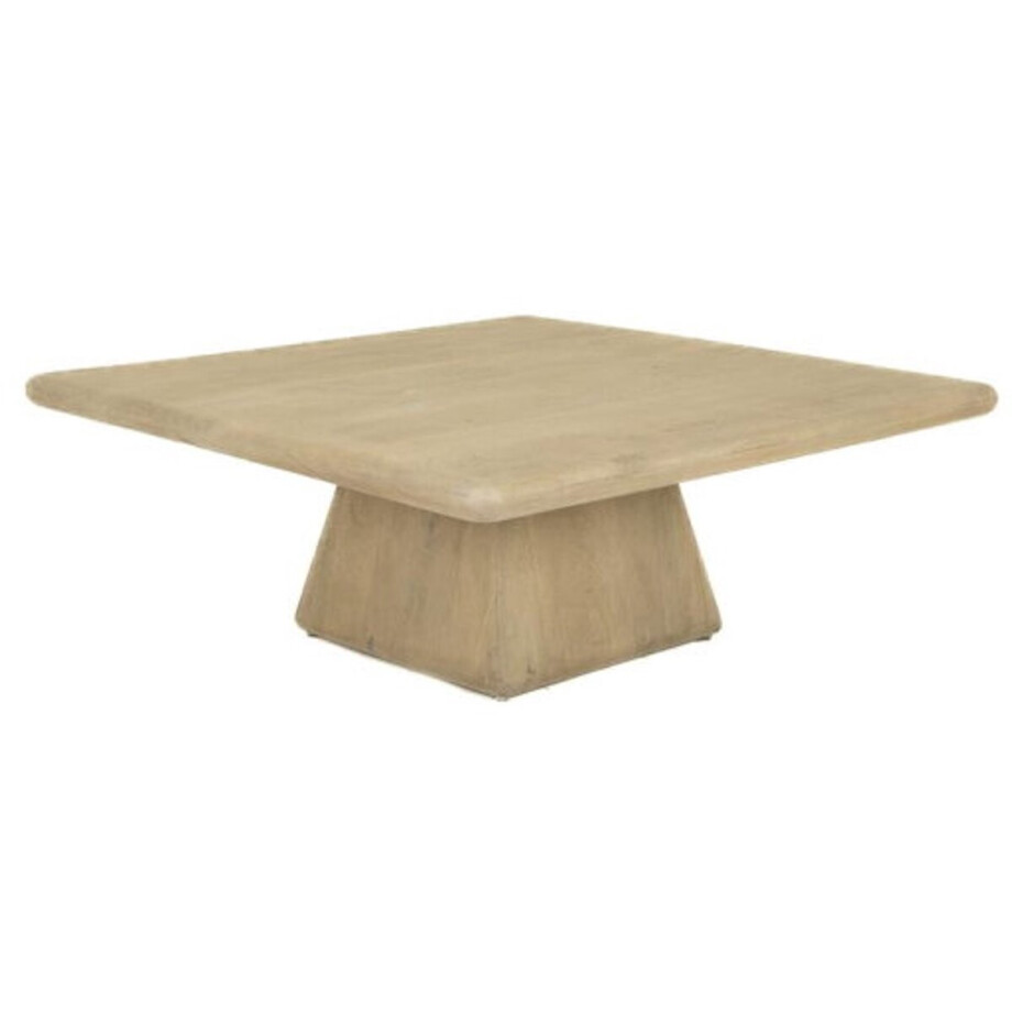 Salontafel Asti vierkant mangohout 90x90 cm - Naturel afbeelding 1