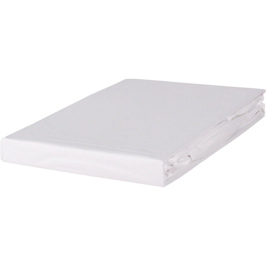 Linolux Hoeslaken 400 count Satijn White 140x200 afbeelding 1