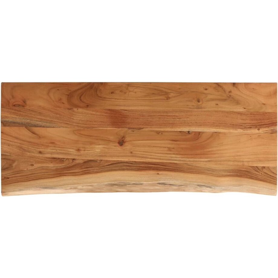 vidaXL - Tafelblad - rechthoekig - natuurlijke - rand - 100x40x3,8 - cm - acaciahout afbeelding 1