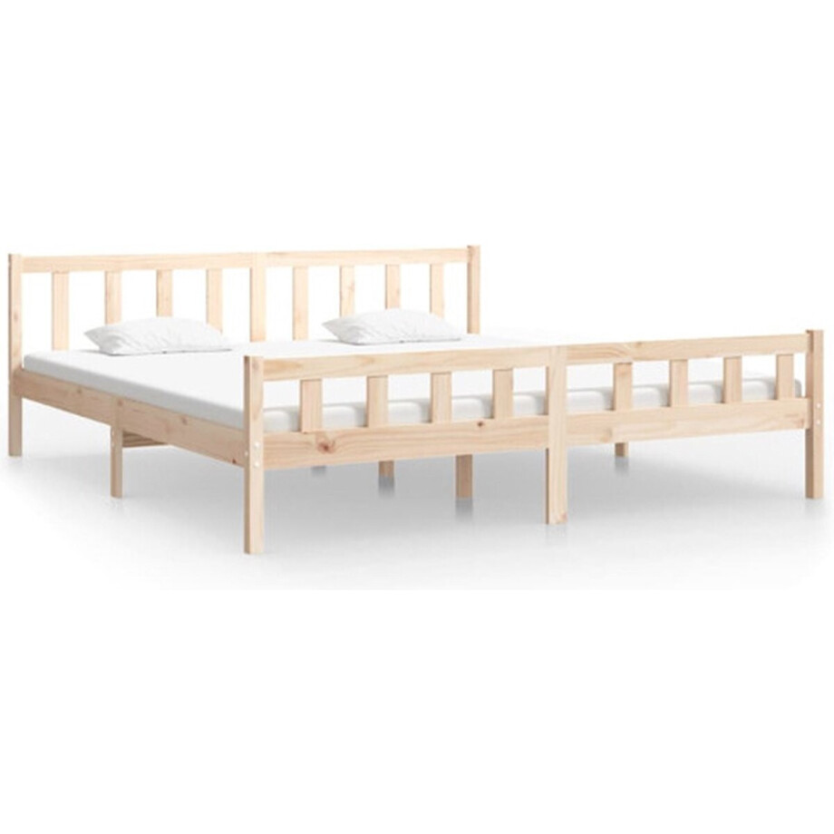 vidaXL - Bedframe - zonder - matras - massief - hout - 160x200 - cm vidaXL - Bedframe - zonder - matras - massief - hout - 160x200 - cm afbeelding 1