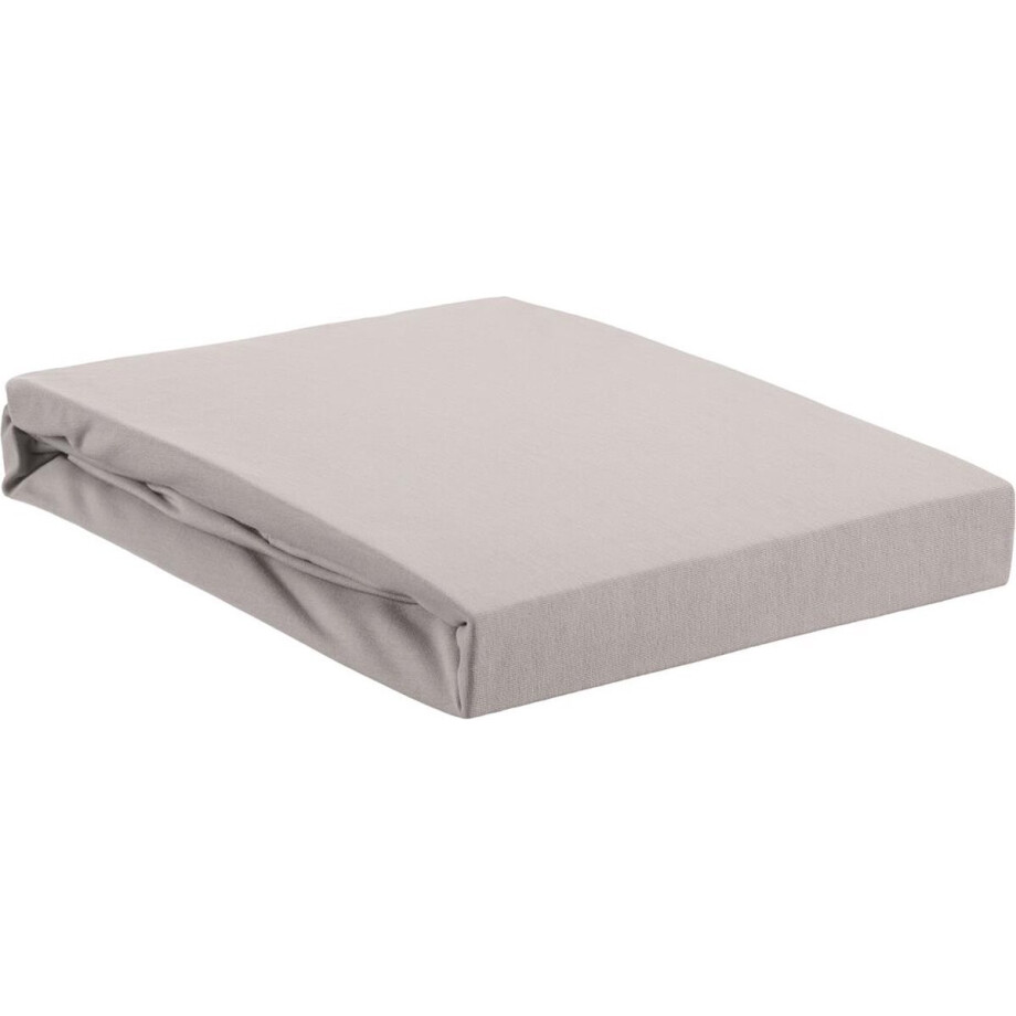 Beddinghouse - Jersey - 95% katoen - 5% lycra - Topper Hoeslaken - 90x220 cm - Licht grijs afbeelding 1
